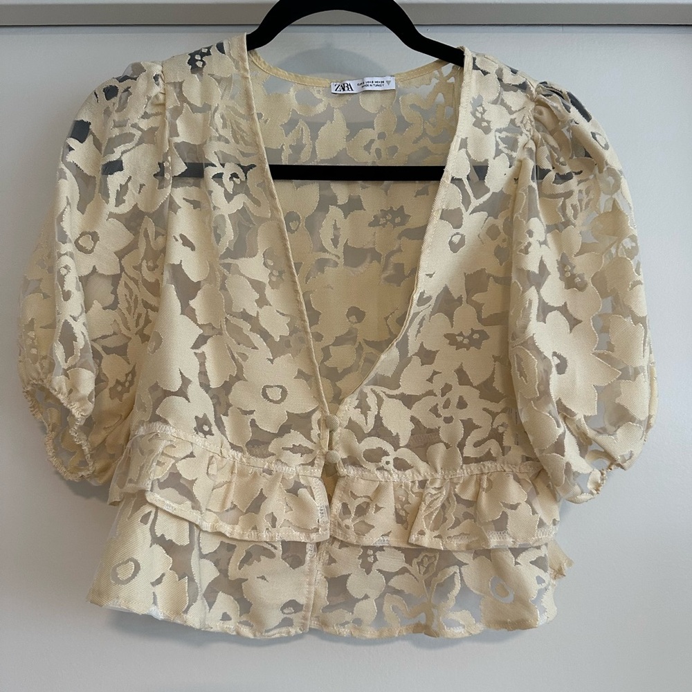 Floral sheer top